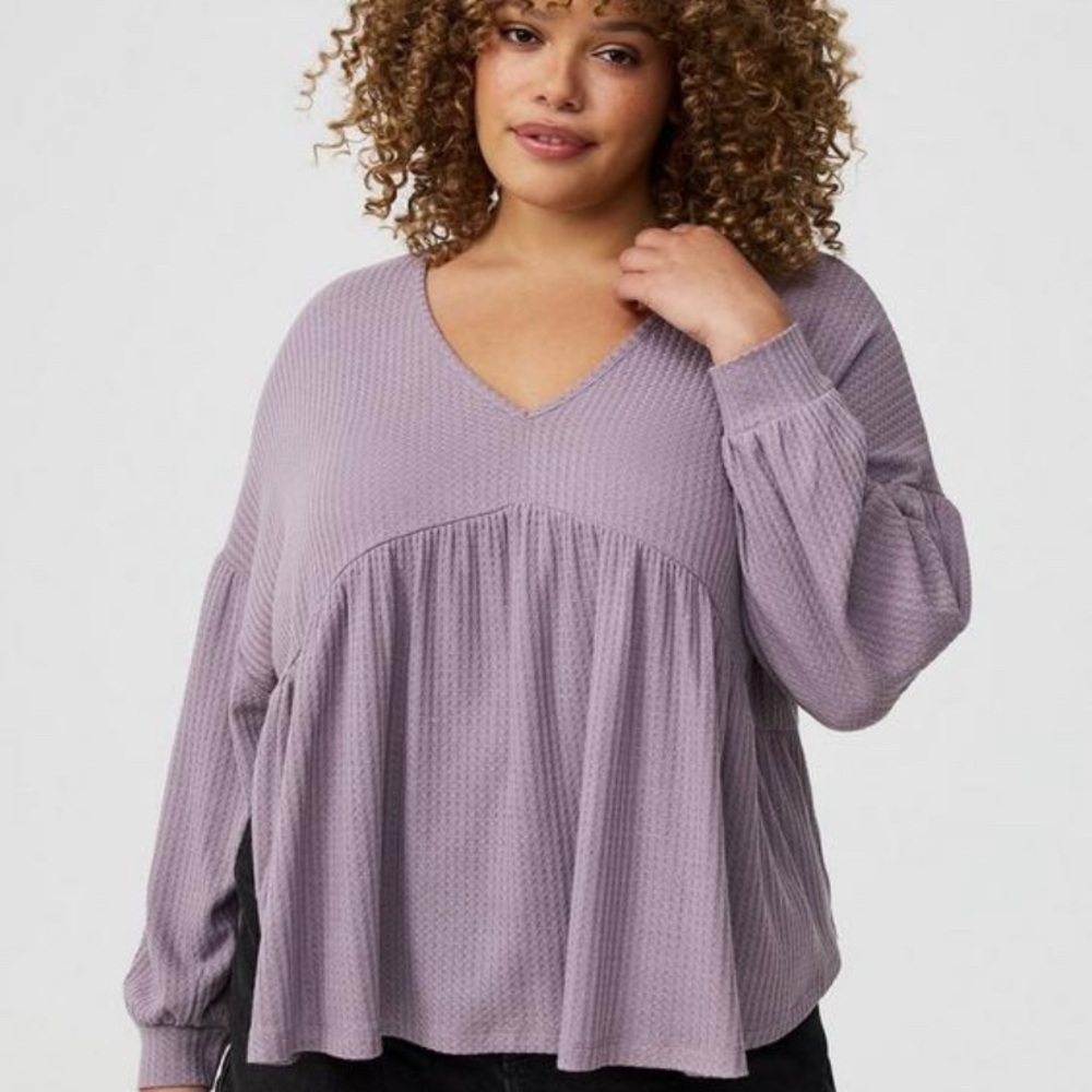 Torrid Lilac V-Neck Blouse